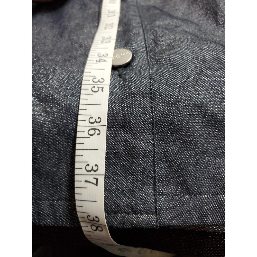 Icejeans Iceberg‎ Denim Shacket Dark Blue Silver Shimmer Button Oversize 4XL - Picture 7 of 7